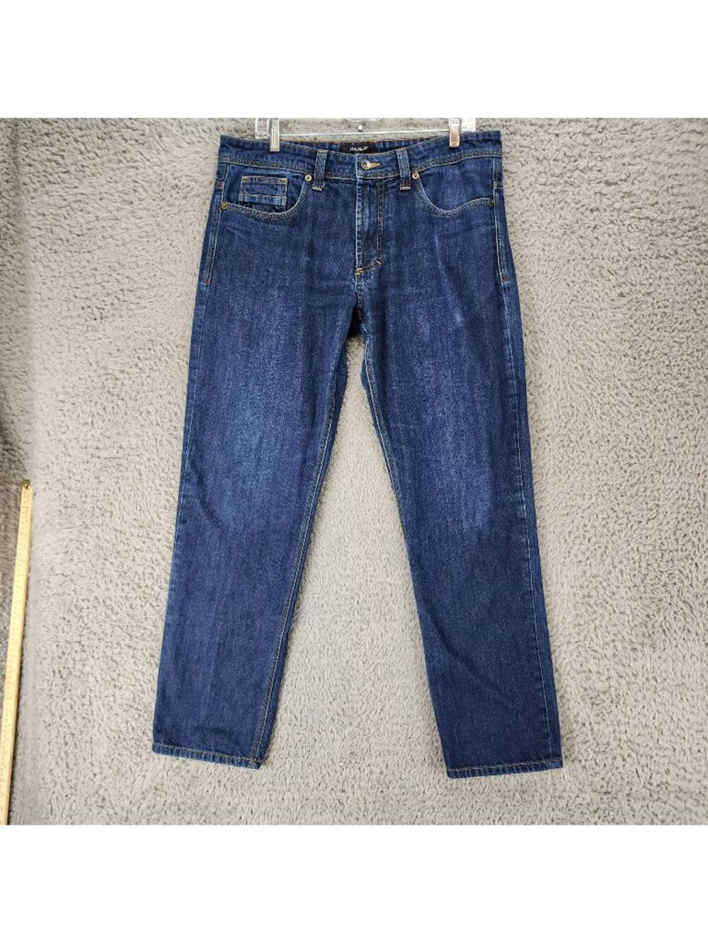 Haala Jeans Mens 34x32 Crosby Blue Cotton Denim Straight USA *Read*